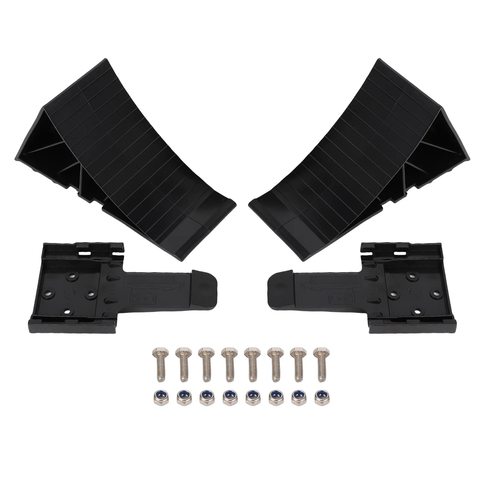 2 Stuks Zwart Wiel Chock Rv Band Stopper Wiel Wedge Hdpe Met Montage Zwarte Beugel Voor Boot Trailers Rv Truck accessoires