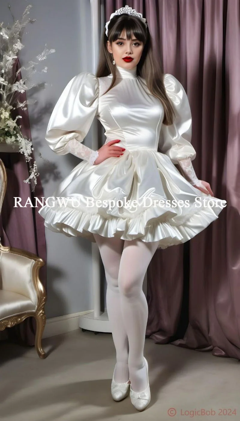 Victorian Wedding Dress Ball Gown Long Sleeve Fantasy Medieval Bridal Dress 1890s Nordic Pagan Civil Country Bride