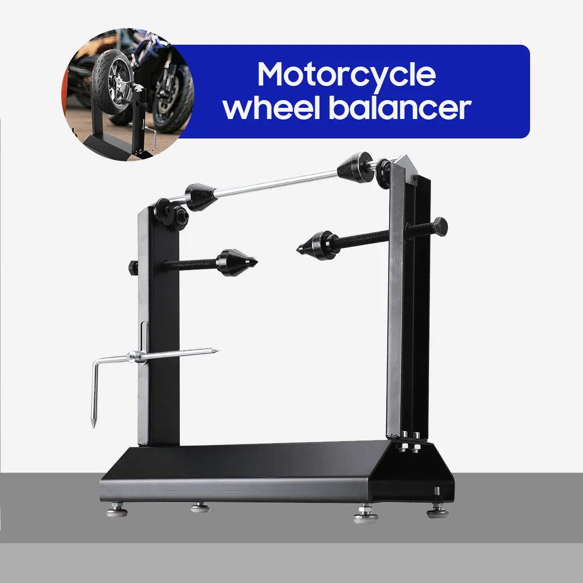 Motorcycle Tire Balance Frame General Manual Simple Balancing Machine Balance Instrument Tire Straightener Maintenance Tools