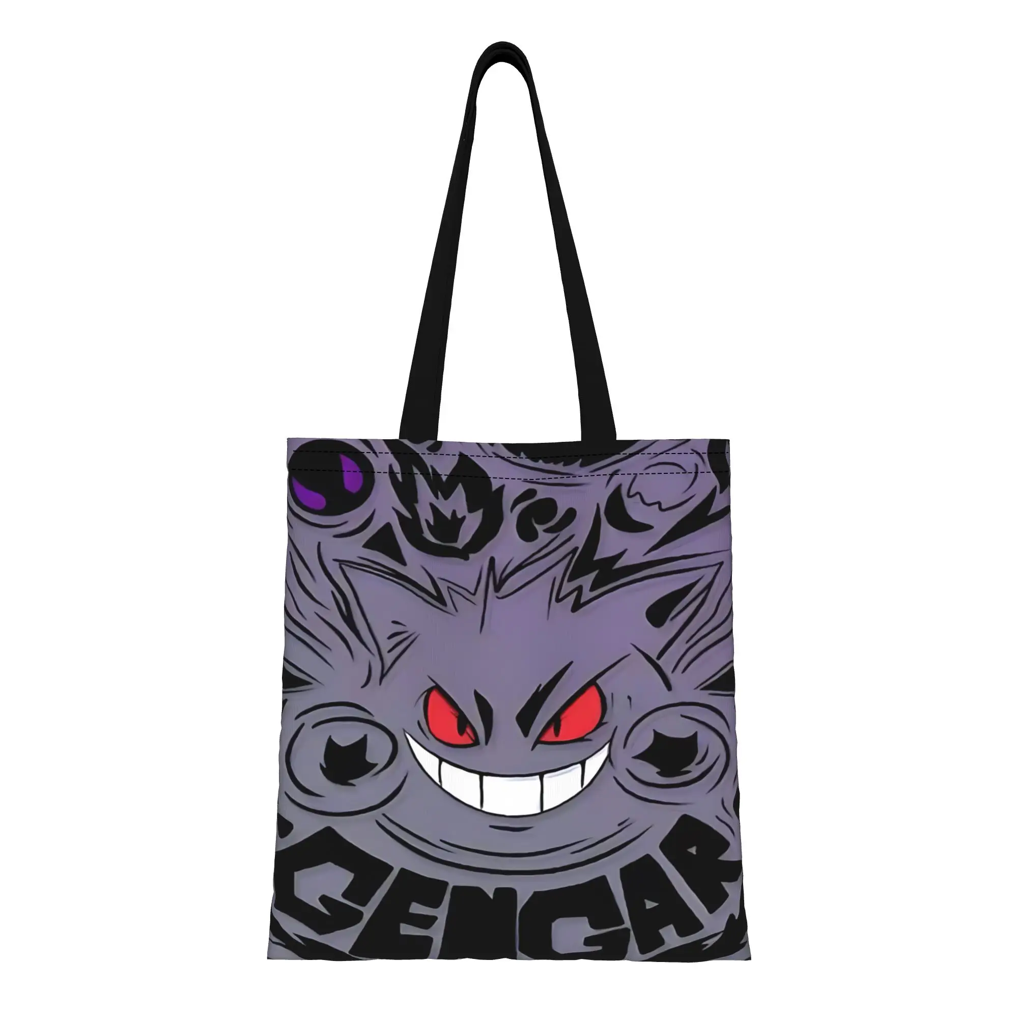 

1 шт. холщовая сумка-тоут Funko с изображением покемона Генгара для школы, женская сумка через плечо