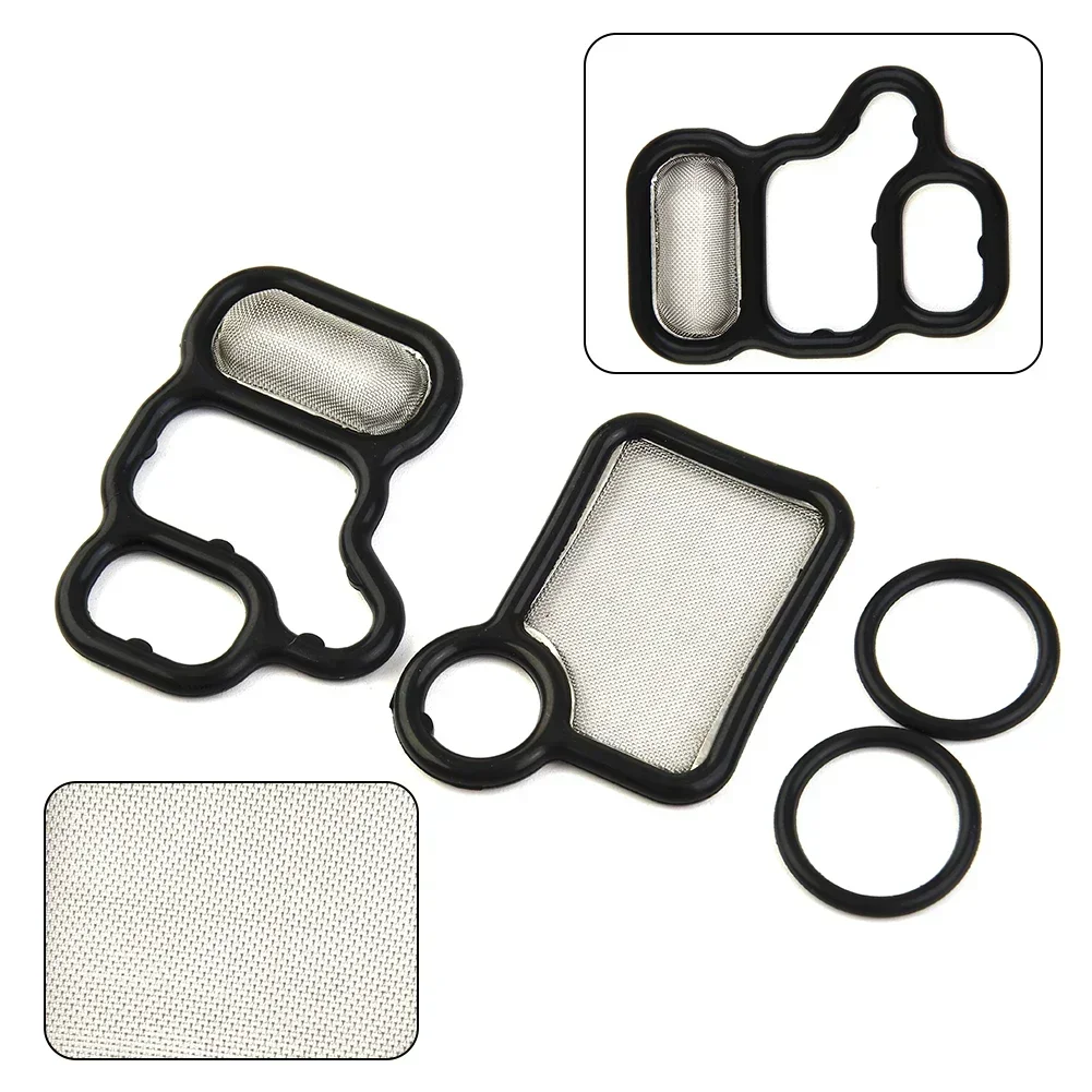 4pcs VTEC Solenoid Gasket Spool Valve VTC Filter Screen VTC Solenoid O-Ring Set 15815RAAA02 91319PAAA01 15845RAAA01 15832PNA003