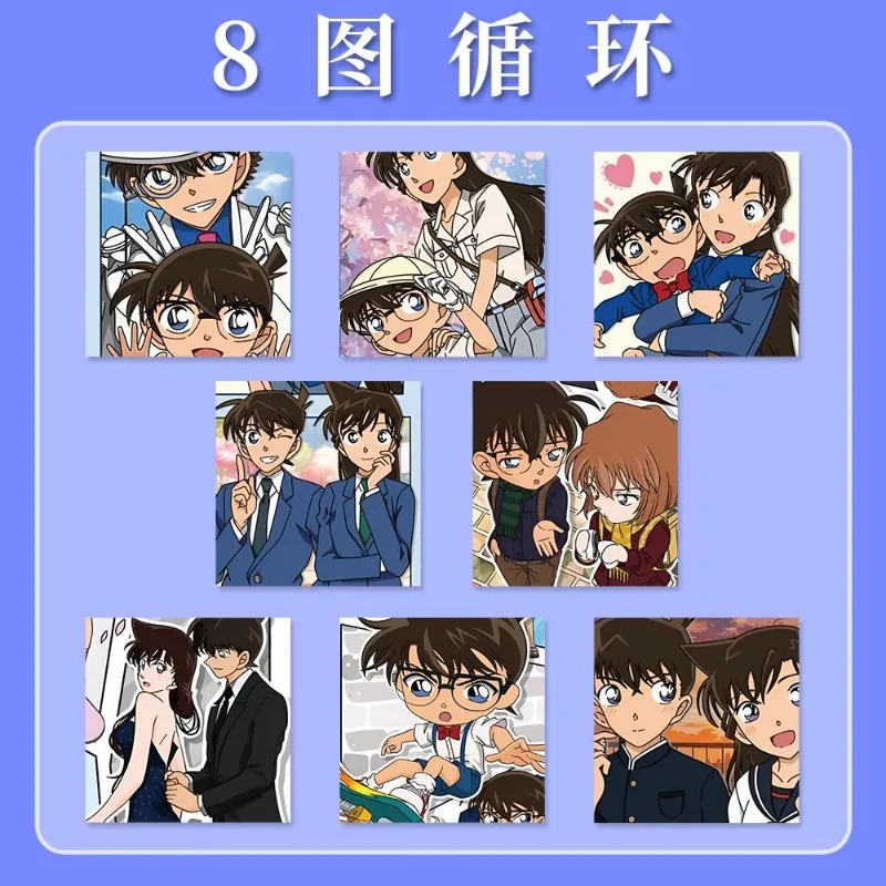 Nueva mercancía de anime de Detective Conan, pegatinas de sello de dibujos animados de personajes bonitos, pegatinas creativas DIY para garabatos, calcomanías decorativas, juguetes