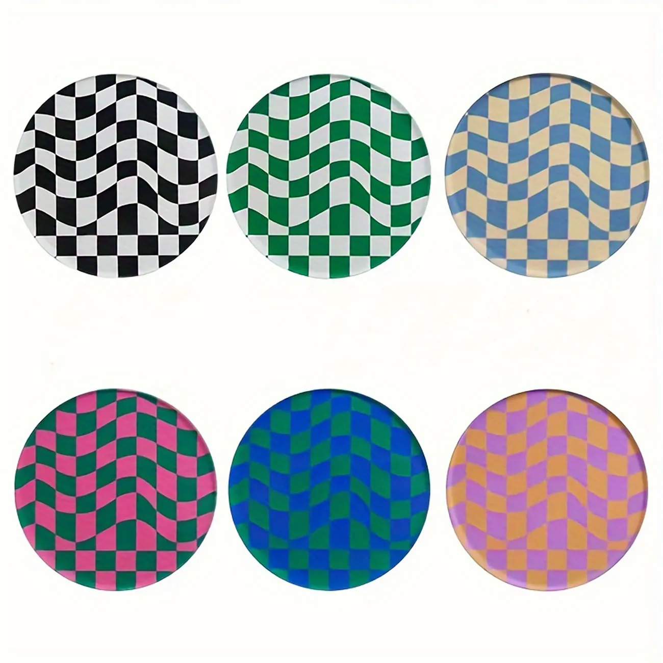 6 Pieces - Wooden Coasters, Anti Slip and Heat-Resistant Dining Table Decorations, Coffee Shop Restaurant Gifts