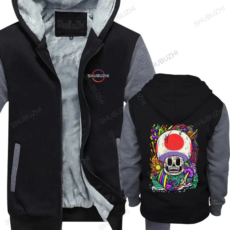 

SKull Magic Mushroom long sleeve Men Harajuku hoodies Fashion Hallucinations Psilocybin Shrooms thick Cotton fleece Merch