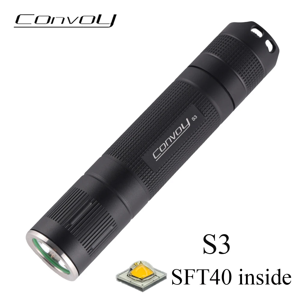 Convoy ไฟฉาย S3 SFT40 Luminus Led Lanterna 18650 ไฟฉาย Flash Light Camping โคมไฟตกปลาสูงโคมไฟที่มีประสิทธิภาพ