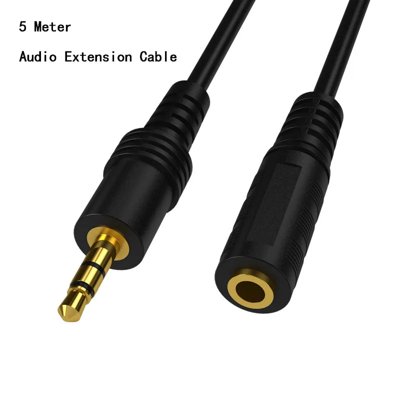 5 Meter Audio Extension Cable 3.5mm Jack Male to Female AUX Cable 3.5 mm Audio Extender Cord for Computer Mobile Phone Amplifier