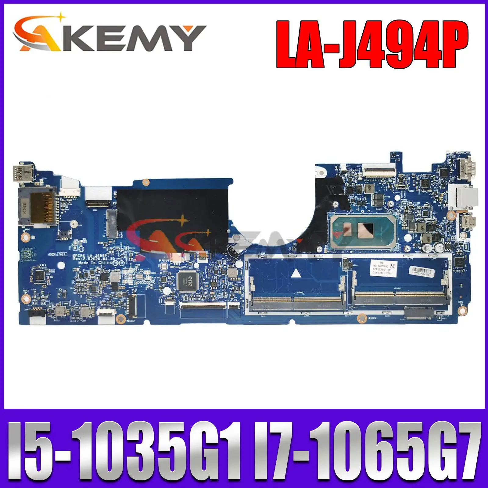 

GPC56 LA-J494P Mainboard For HP Envy X360 15-ED Laptop Motherboard With I5-1035G1 I7-1065G7 CPU DDR4