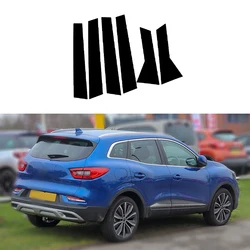 8PCS Set Window Door Side Pillar Posts Decal Cover Trim Sticker Car Accessory Fit for Renault Kadjar 2015-2018 2017 2016