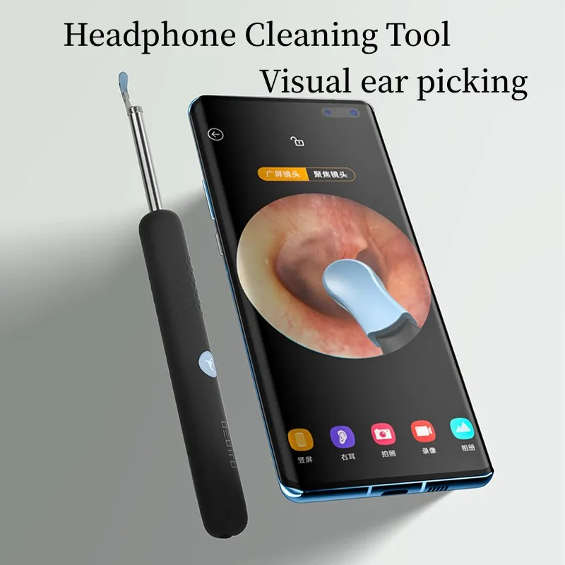 

Ear Cleaner Visual Ear Picking Tool with Camera Phone LED Light Wireless Otoscope Smart Ear Cleaning Set