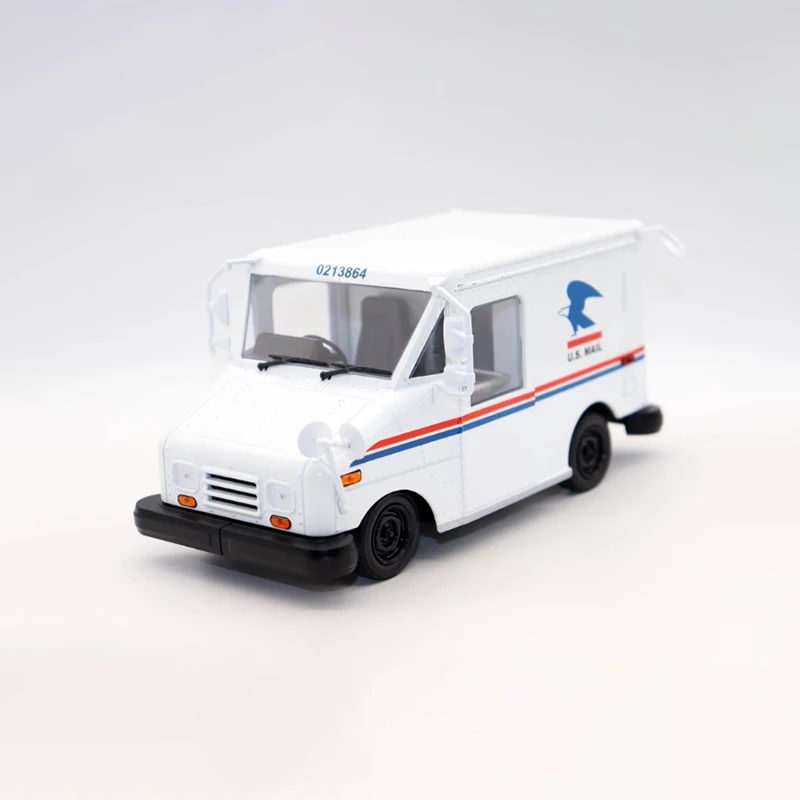Diecast 1:24 Scale Post Delivery Vehicle US Alloy Car Model Finished Product Simulation Toy Collection Gift Static Model