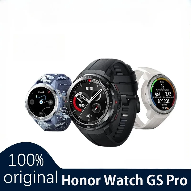 Honor Watch GS Pro Smart Watch Men 5ATM Waterproof Smartwatch SpO2 Heart Rate Monitor Bluetooth Phone Call 25 Day Battery