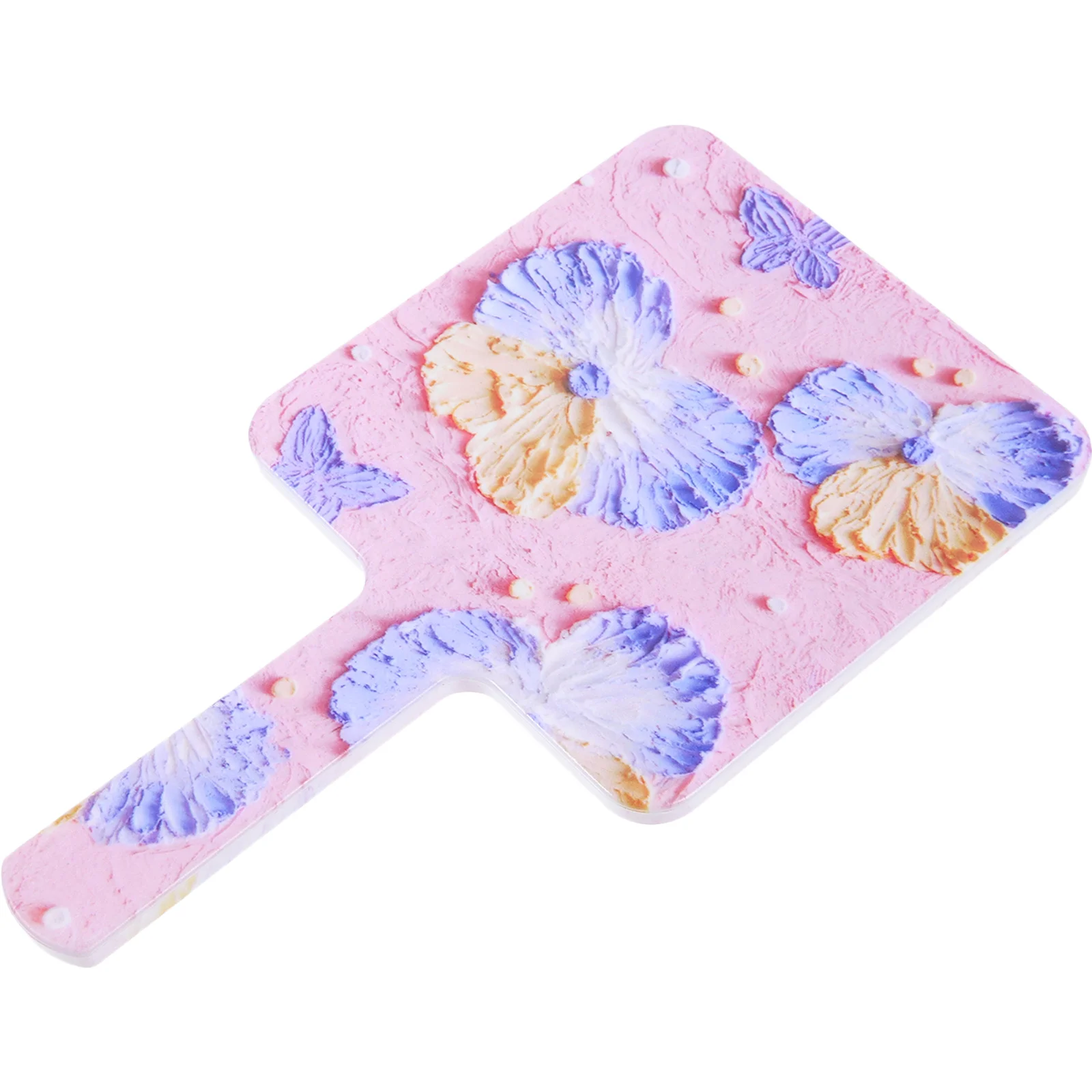 Miroir de maquillage à main fantaisie pour femmes, petite vanité Portable avec poignée de voyage