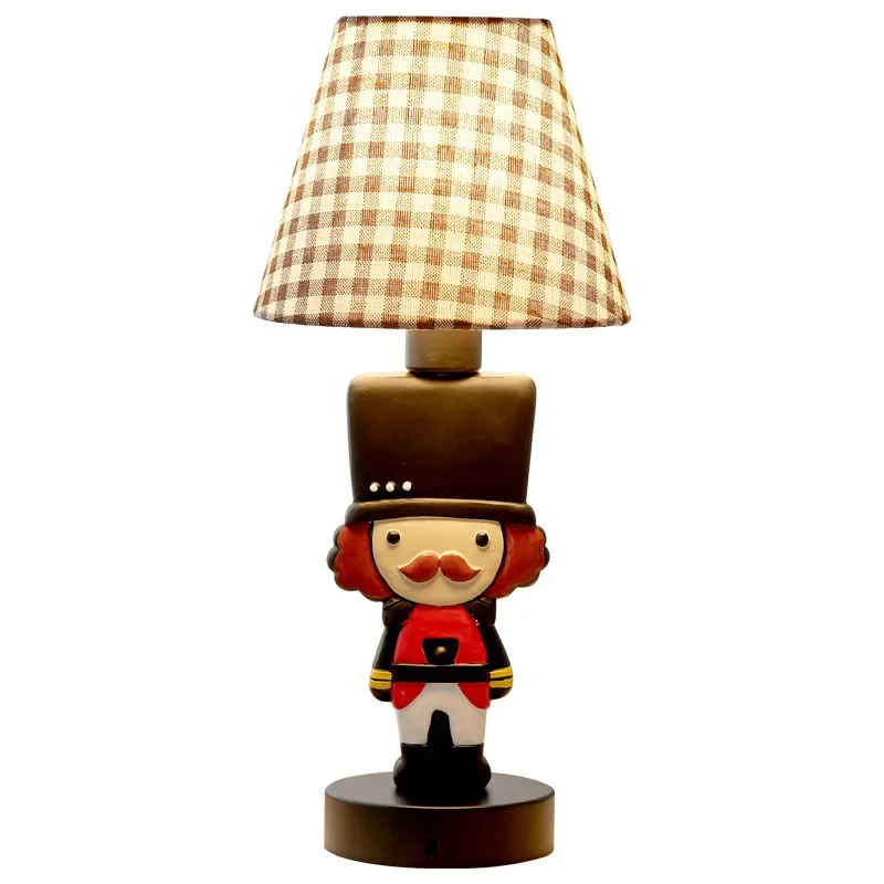 

Children's room desk lamp Bedroom bedside decorative lamp Cartoon creative soldier British American boy girl night light