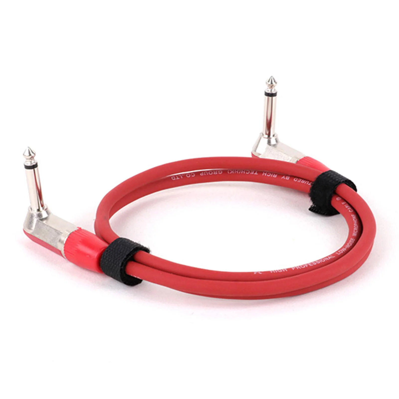 1PC Guitar Effects Pedal Cable Patch Cable Right Angle 6.5 Mono/Stereo Male to1/4 Inch TS/TRS Jack Copper Core PU Surface Wire