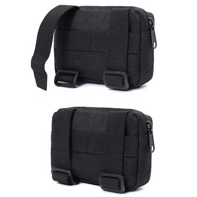 Double Layer  EDC Pack Men Tactical Molle Waist Belt Nylon Hip Pouch Fanny Pack Camping Hunting Accessories Utility Bag