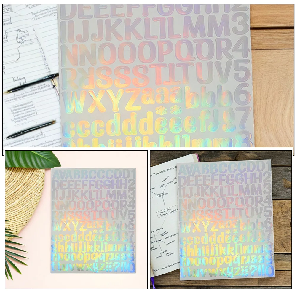8 أوراق مقاومة للماء من الفينيل المجسم الأبجدية ملصقات ذاتية اللصق رقم الحروف الشارات لصندوق بريد القصاصات بنفسك في الهواء الطلق #4