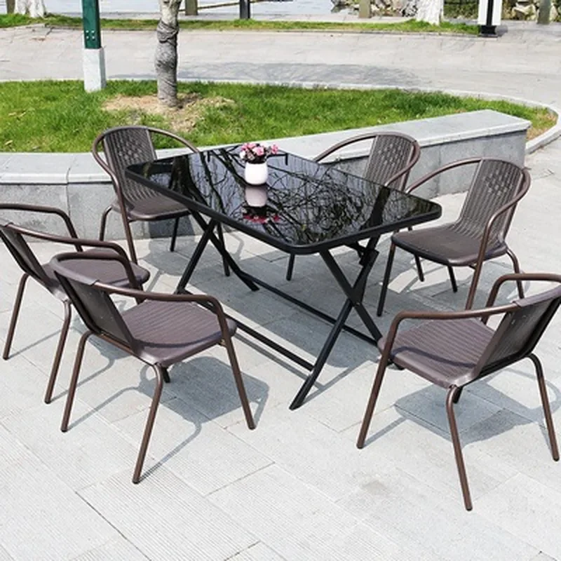 3 Piece Wrought Iron Outdoor Folding Table and Chairs Set Egg Roll Design for Balcony Courtyard Camping Picnic Storage