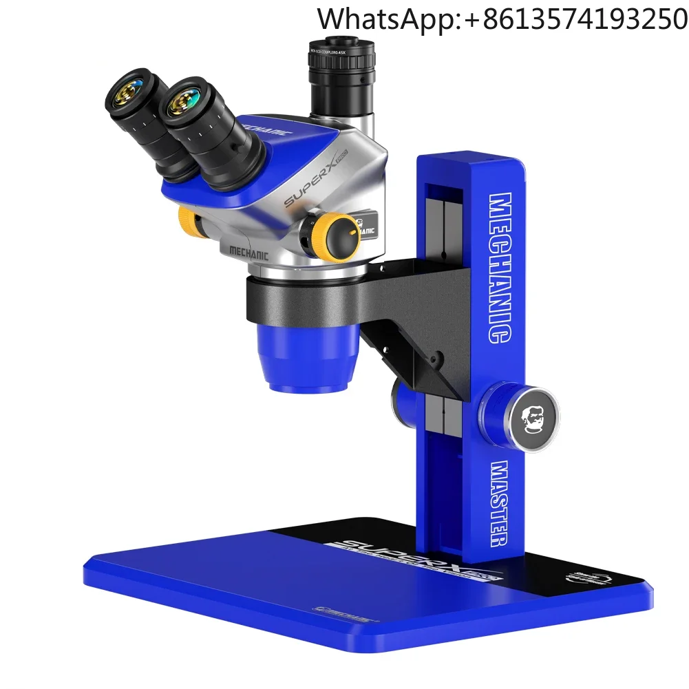 

Mechanic SUPER X PRO 6.5-52X Trinocular Stereo Microscope With PL10X26 Eyepiece 1:8 Zoom Ratio For Phone PCB Soldering Repair