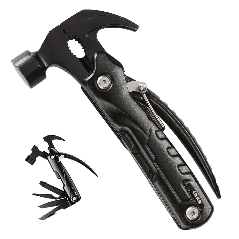 

Многофункциональный молоток, комбинированные складные плоскогубцы, инструмент EDC, гаечный ключ, отвертка, нож, открывалка для бутылок, пила, фристая, ручные инструменты