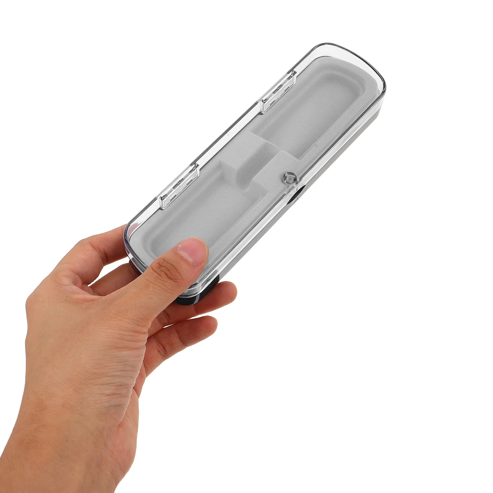 

5 Pcs Pencil Holder Rectangular Box Single Stand Holders Pouch Case Penholder Transparent Plastic Container Pens Boxes Travel