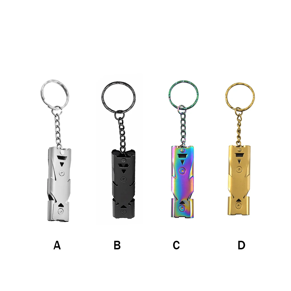 

Survival Whistle Outdoor Camping Hiking 150dB Loud Sound Whistle Stainless Steel Outdoor Tool, Colorful