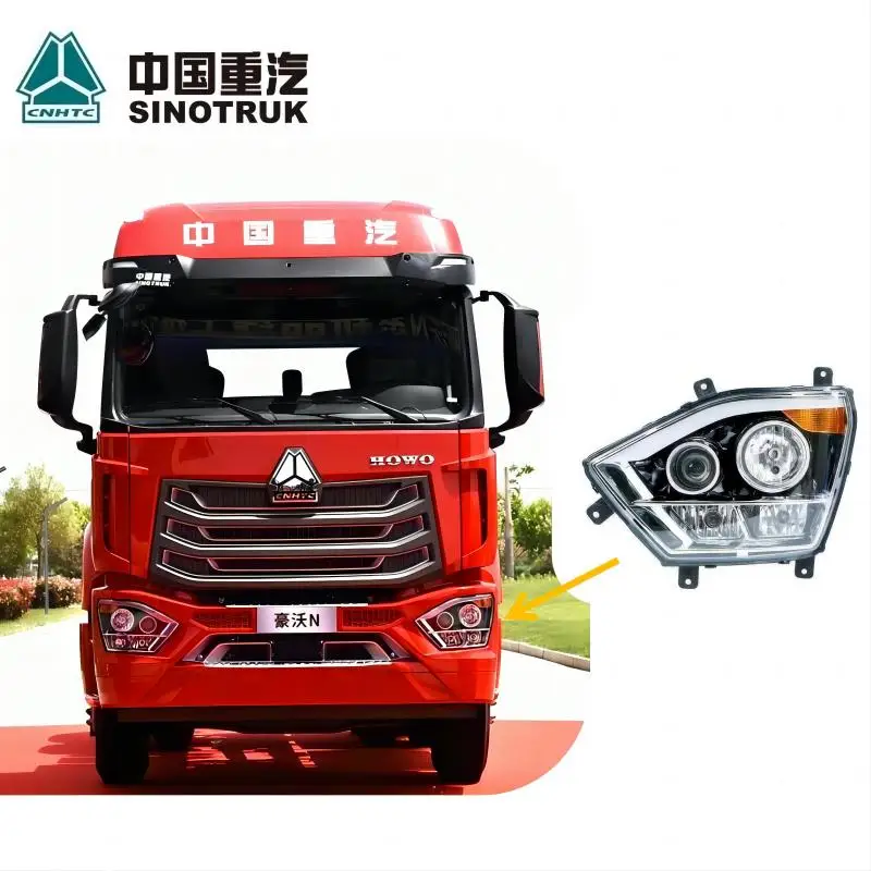 

Original Quality Sinotruk Hohan NJ17 (Left) Headlight Lamp - WG9525720025 Front Lamp Head Lamp Light Electric Regulation