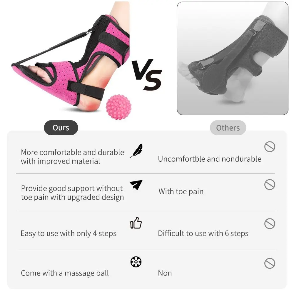 Fixed Plantar Fasciitis Splint Brace Adjustable Compression Dorsal Drop Foot Orthopedic Brace Comfortable Skin-friendly