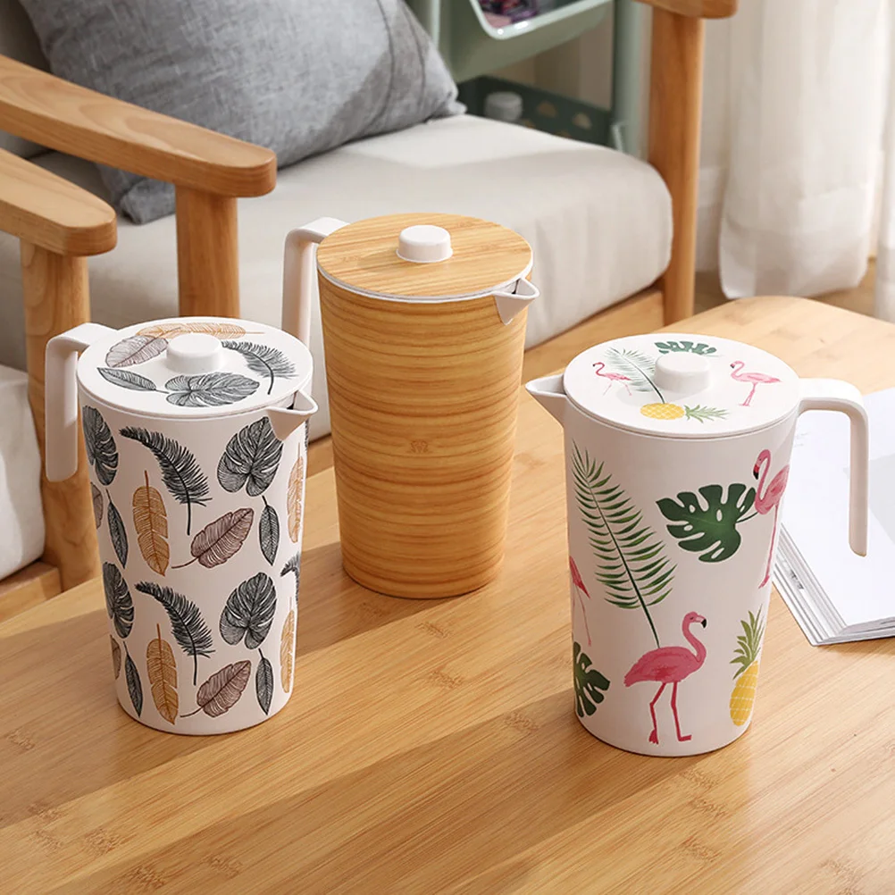 

Portable Bamboo Fibers Water Kettle Large Capacity Cold Water Pitcher for Home Use Practical Smooth Surface Household