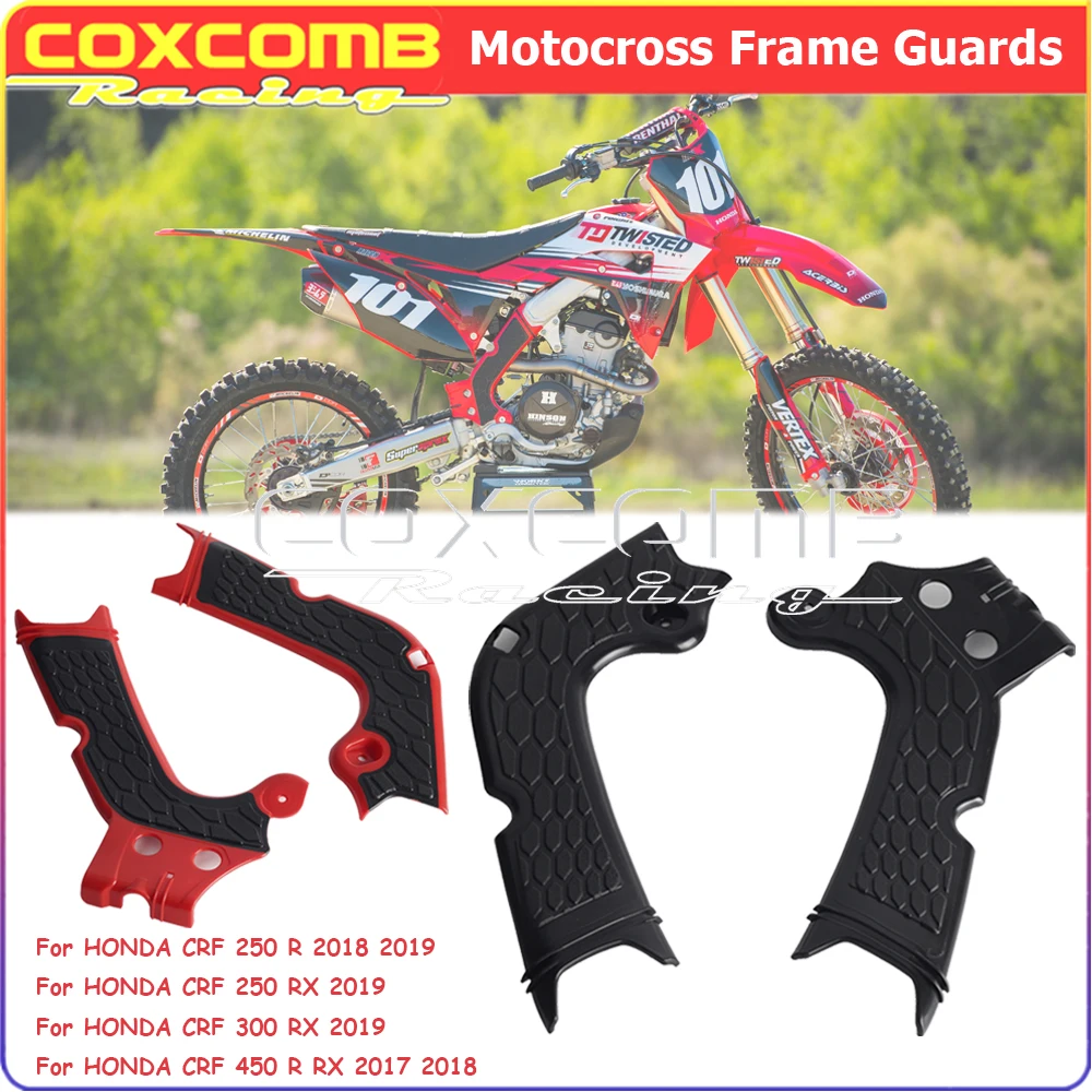 

Motocross X-Grip Frame Guard Protector Dirt Bike Black Red Frame Cover For Honda CRF250R CRF250RX CRF450R CRF450RX CRF300RX