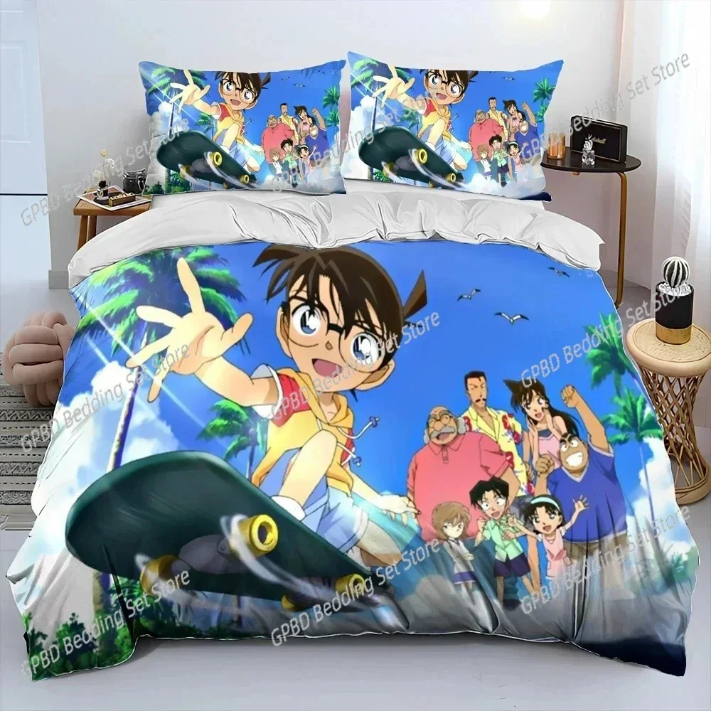Anime Detective Conan 3D NEW Duvet Cover Pillowcase Bedding Set Adult Boy Girl Bedroom Decoration Children Single Double Large