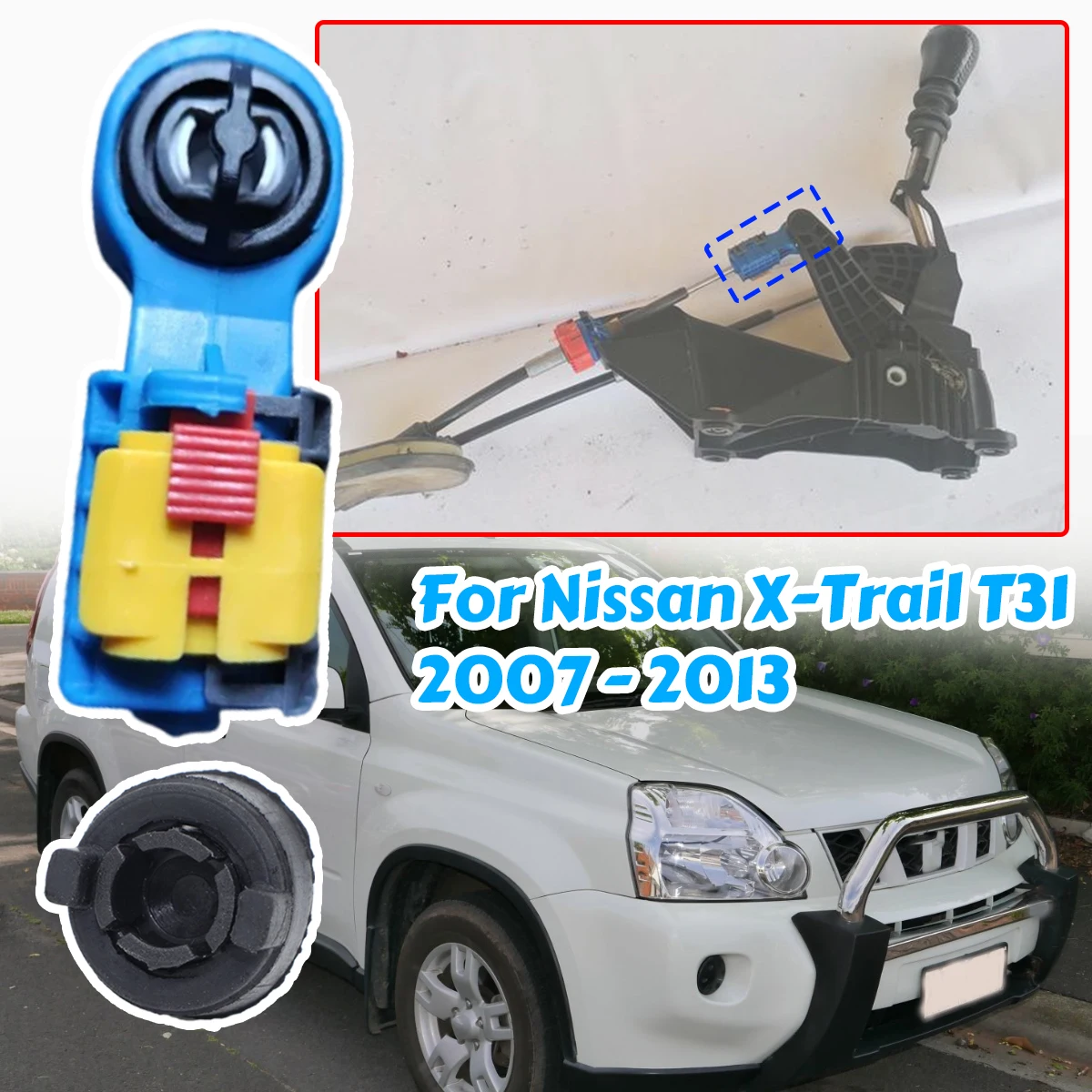 

Gear Shift Cable Linkage End Bushing Repair Kit Connector Adapter Selector Buckle Assembly for Nissan X-Trail T31 2007-2013 Part
