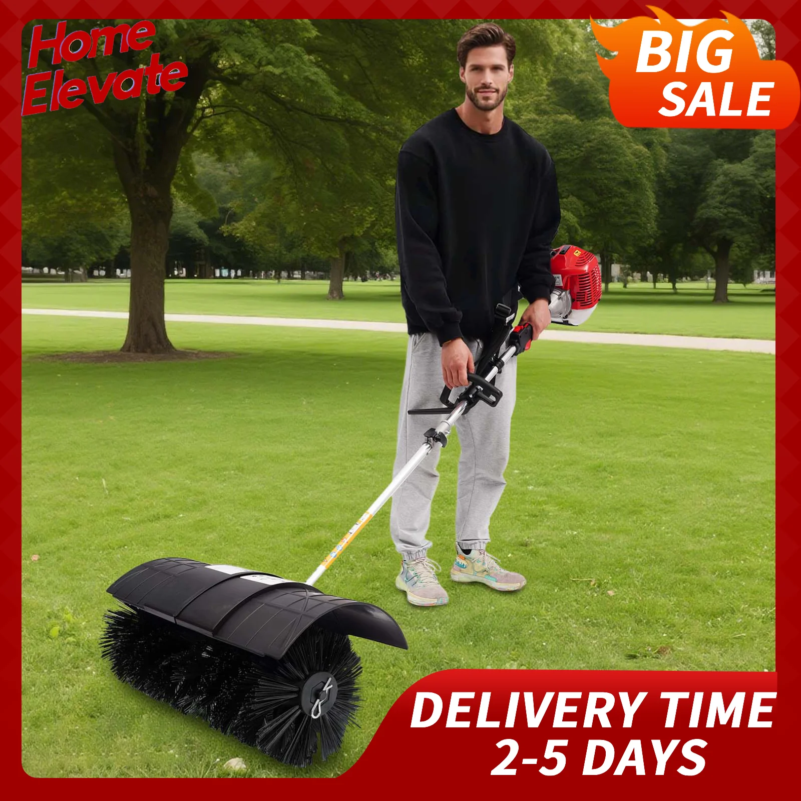 52cc 2 السكتة الدماغية قوة الغاز مكنسة يدوية في الهواء الطلق ممر الخرسانة الحديقة حديقة مكنسة منفاخ نظافة أداة المناظر الطبيعية #1