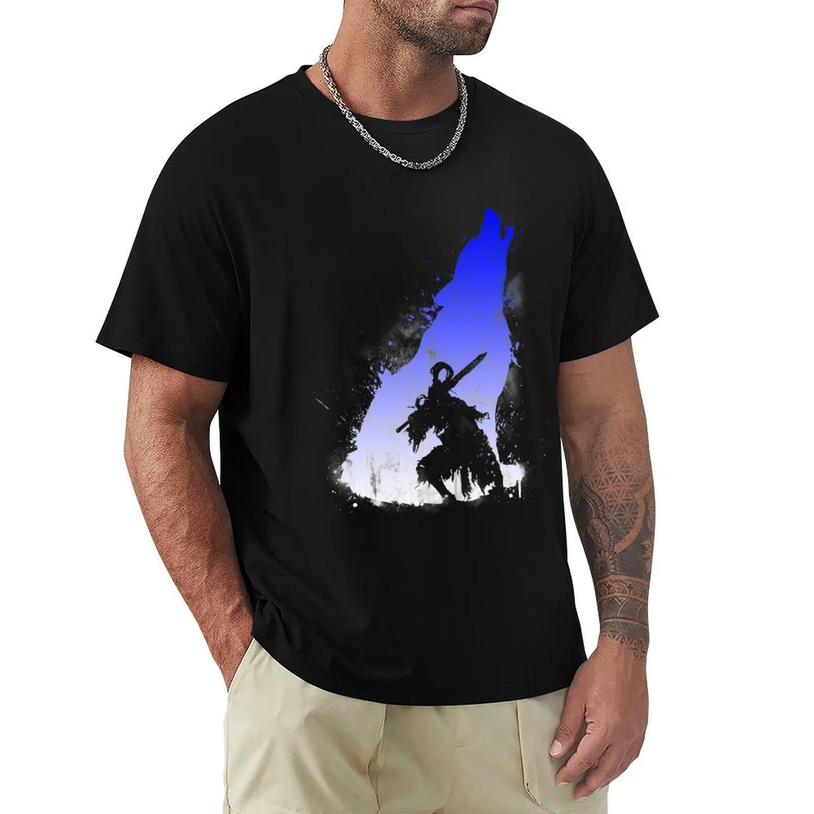 The Walker of Abyss (Version Blue/White) T-Shirt oversized graphic tee for a boy baggy shirts animal prinfor boys mens clothes