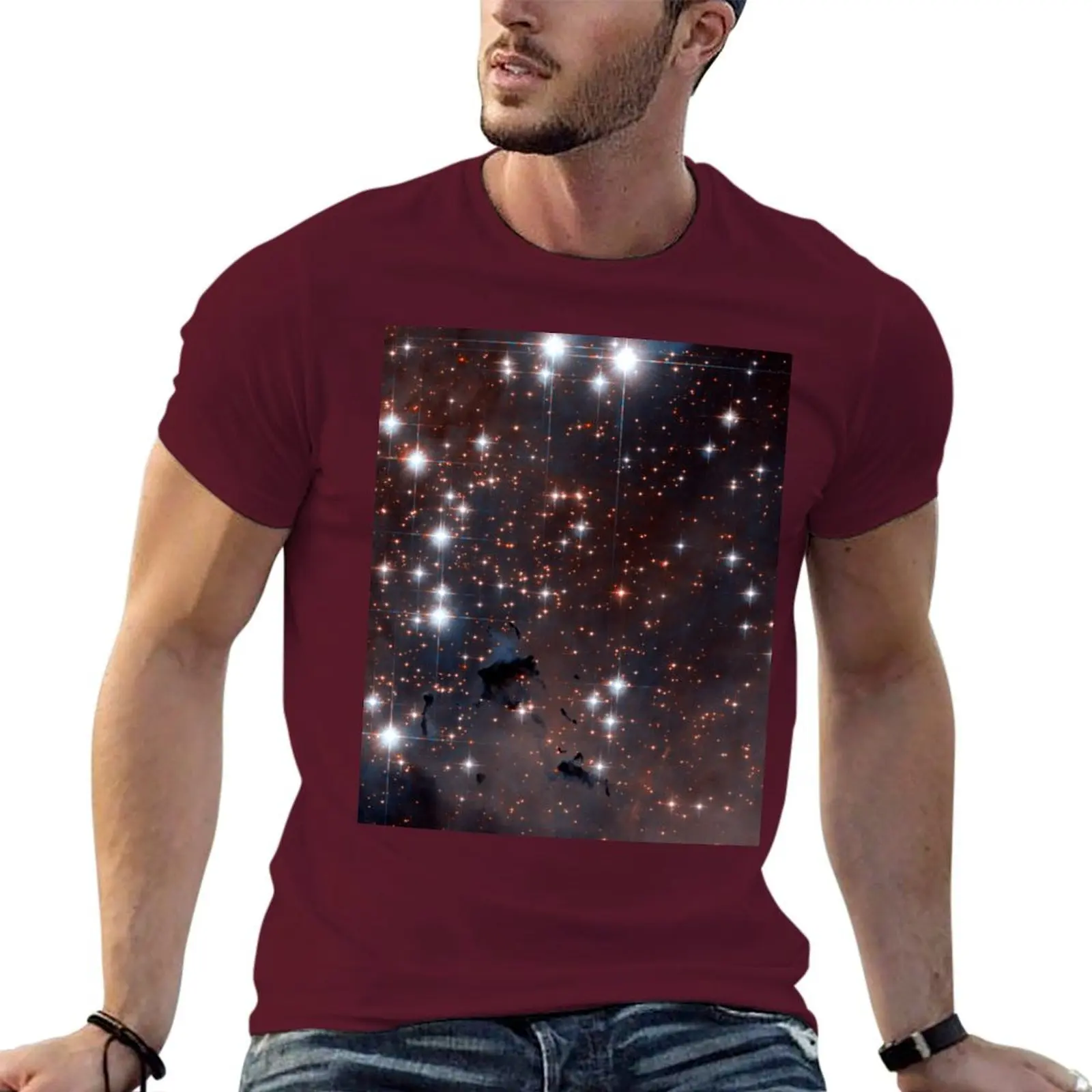 Eagle Nebula Cluster NGC 6611 T-shirt boys animal print customs vintage T-shirt men