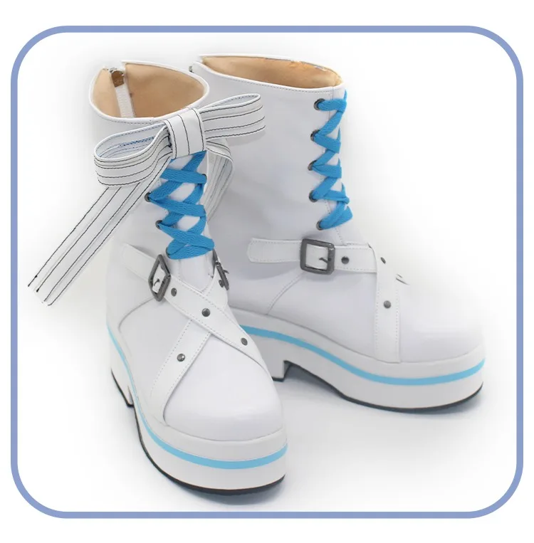 Abyssgard Fuwawa تأثيري أحذية Vtuber تأثيري الدعائم أنيمي اكسسوارات بولي أحذية أحذية من الجلد هالوين كرنفال مخصص #5