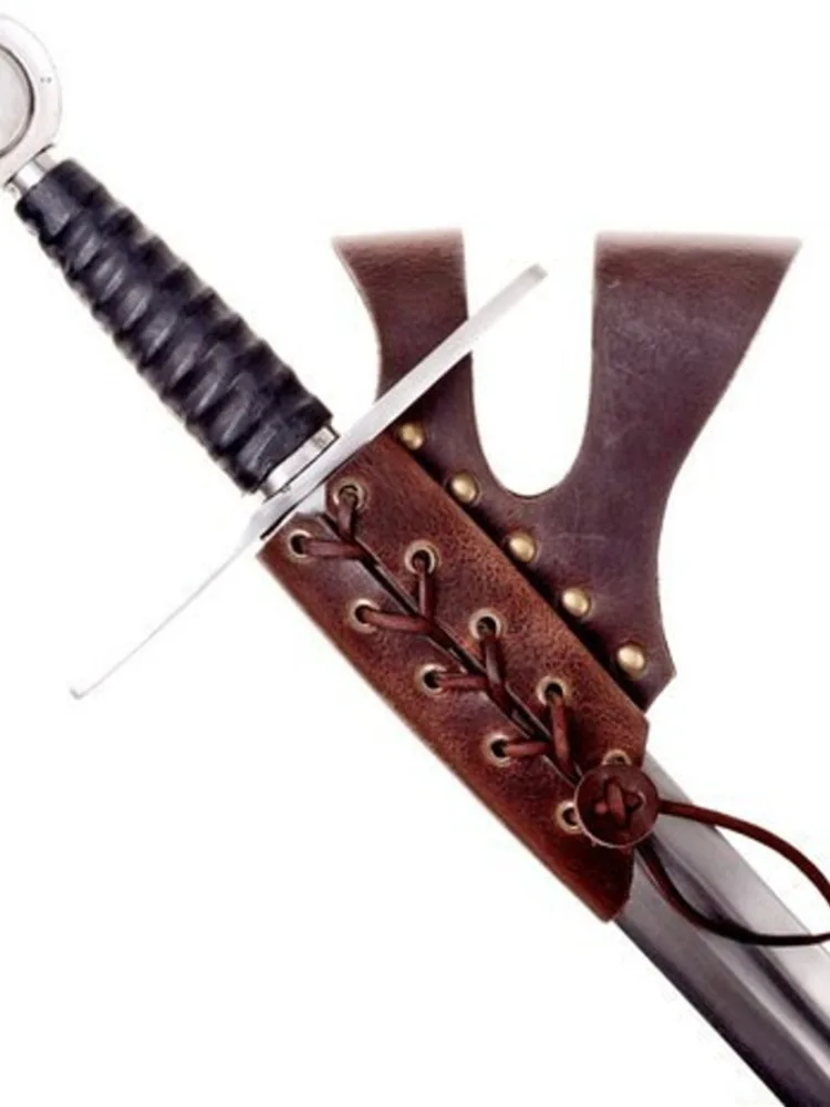 

Medieval Viking Leather Rope Sword Sheath Costume Hanger Stage Performance Cosplay Halloween Traditional Ethnic Stage Costume