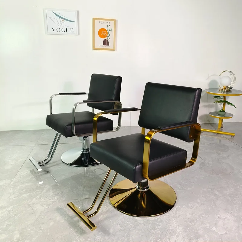 Hair Chair Stainless Steel Rotating Chair Lifting Hair Salon Head Therapy Barber Shop Special