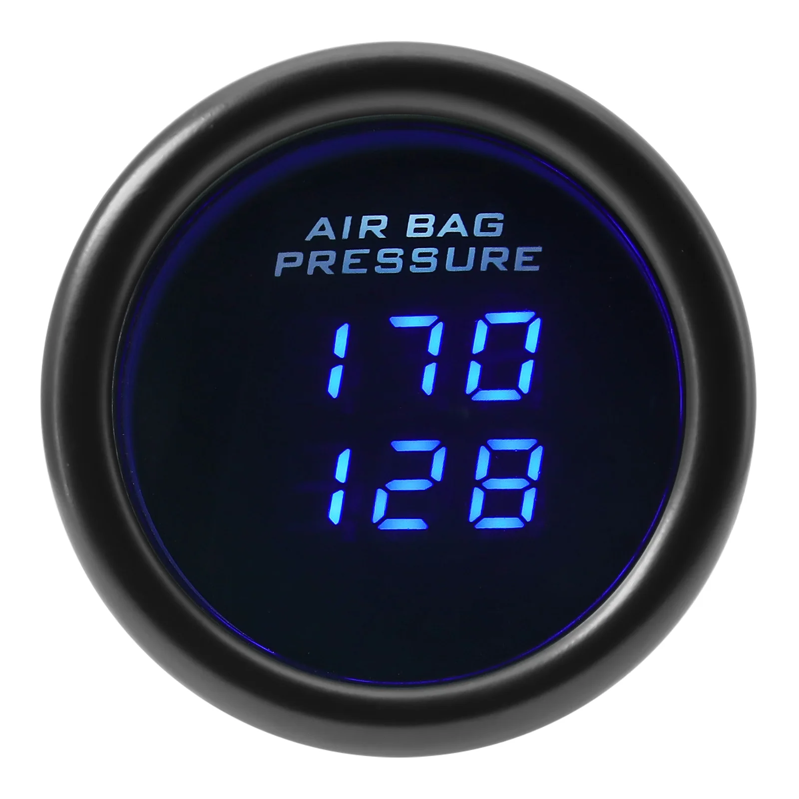 Digital Air Pressure 52mm Air Pressure Gauge PSI Air Suspension Air Ride With 2pcs 1/8NPT Electrical Sensors Air Press 12V24V