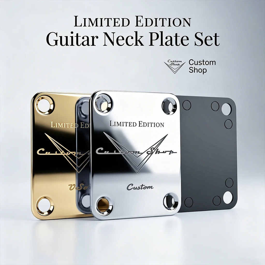 Customized Electric Guitar Neck Plate, Vintage Exquisite Style, Suitable for Guitar Enthusiasts to Upgrade and Modify, Holiday Gift, Includes Matching Screws