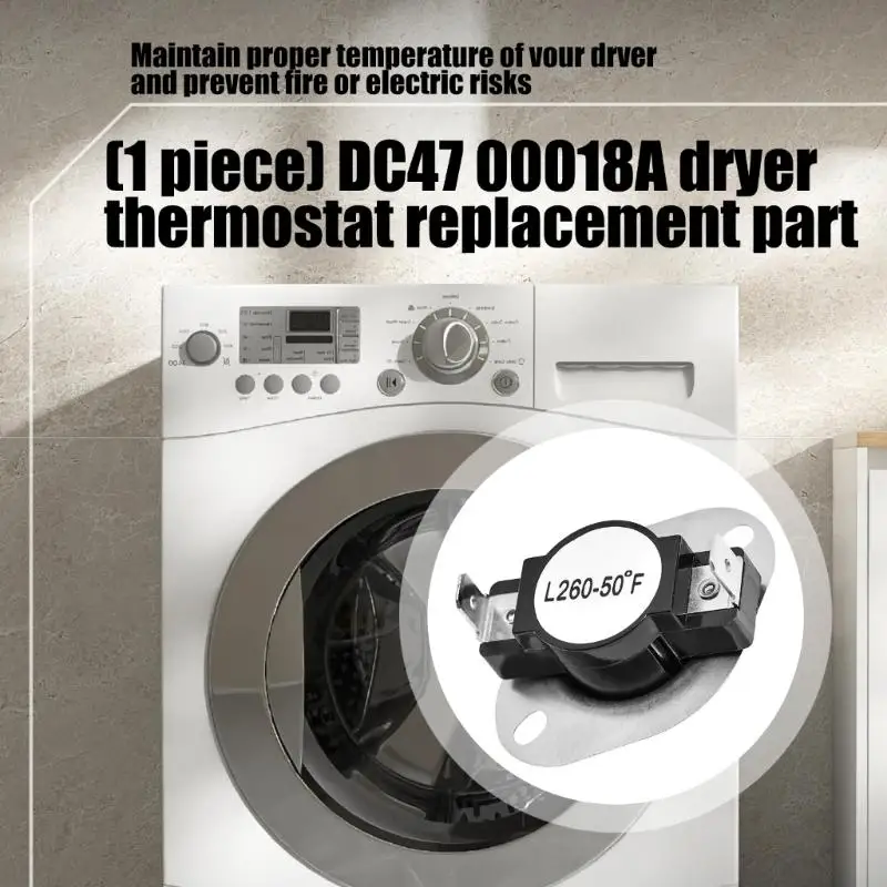 J6PE Energy Efficient Dryer Thermostat Replacement DC47-00018A Dryer Thermal Thermostat for Reduced Power Consumption