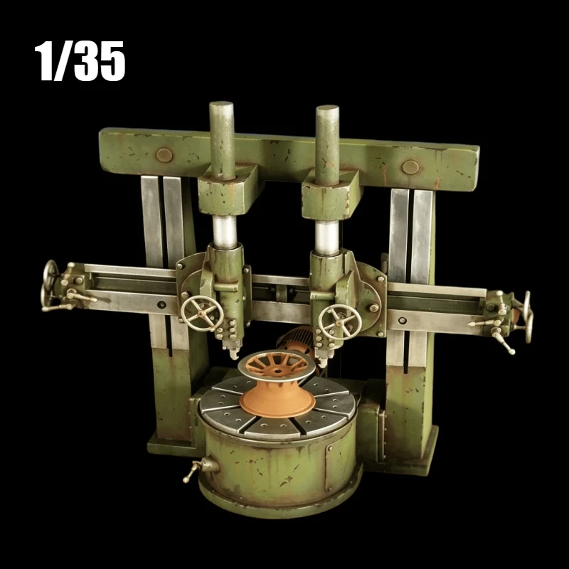 Gravity Milling Machine Processing Table 1/35 Die-casting Resin Model, Scene Layout Props, Unpainted, Needs To Be Assembled