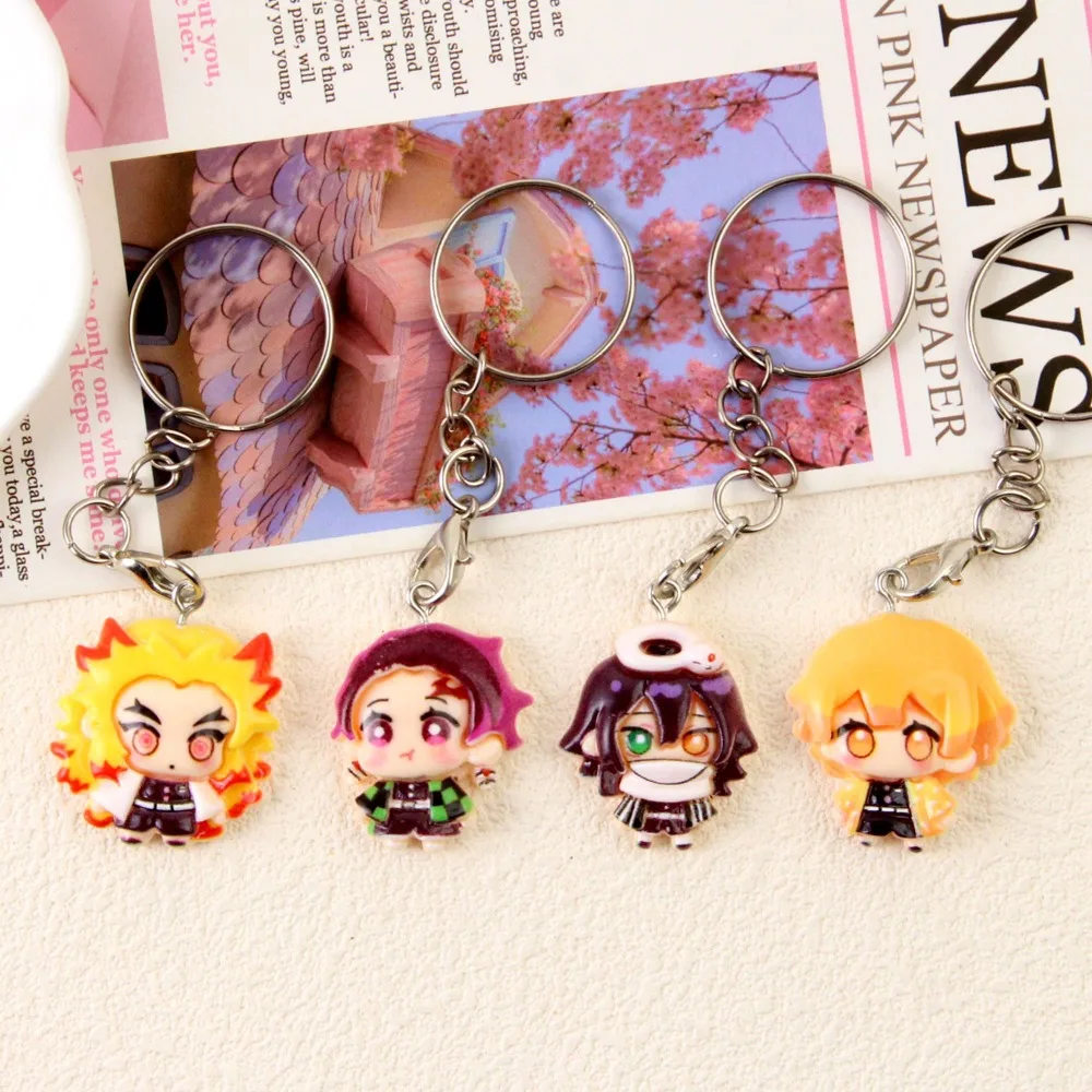 Demon Slayer Anime Chibi Resin Charms, DIY Decoden Phone Case & Keychain Accessories, Bag Pendant Gift