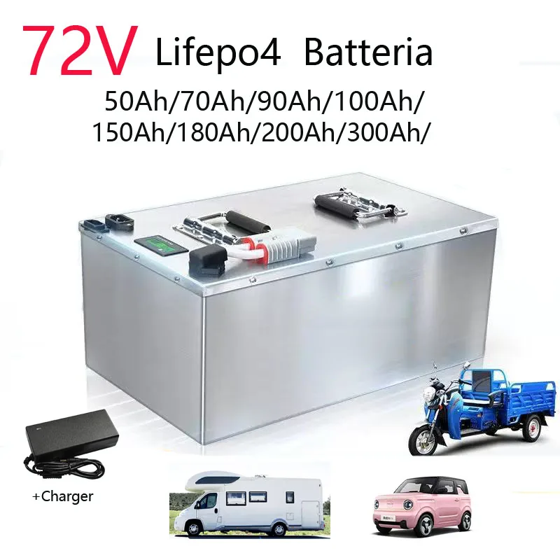 

Литиевая батарея 72 В 200 Ач 50 Ач 70 Ач 90 Ач 100 Ач 150 Ач 180 Ач 300 Ач Lifepo4 Batteria для трехколесного велосипеда 3000 Вт 7000 Вт мотоцикла EV RV