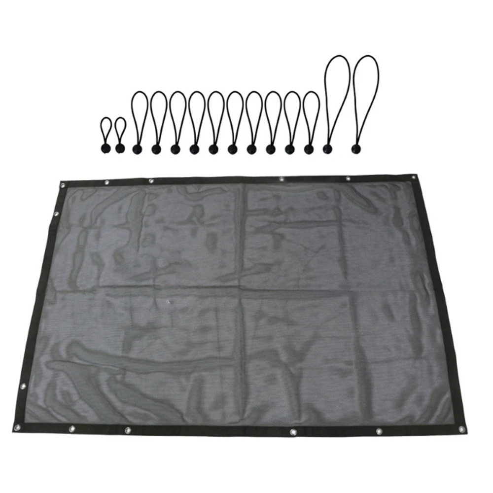 Mesh Sun Shade Top with Star Pattern for 2018+ Jeep Wrangler JL 2/4-Door, Polyester UV Protection Heat Reduction, JL1319 - view 6