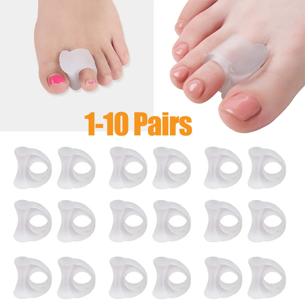 1-10Pairs Toe Separator Insoles Ring Separation Hallux Valgus Correction Pad Foot Care Orthopedic Foot Toe Hallux Valgus Correct