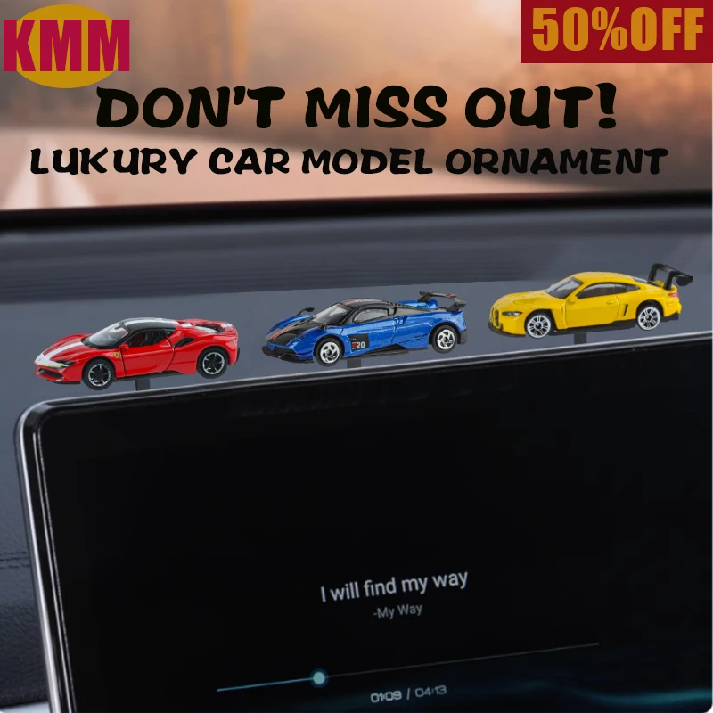 

KMM 1:64 racing car cute dashboard decorations Diecast Mini Toy alloy car model ornament Stable Secure Children Gifts Hot Sale