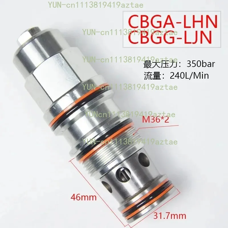 Cartridge Counterbalance Valve CBGA-LHN CBGG-LJN 240L High Flow Threaded Hydraulic Balance Control Valve
