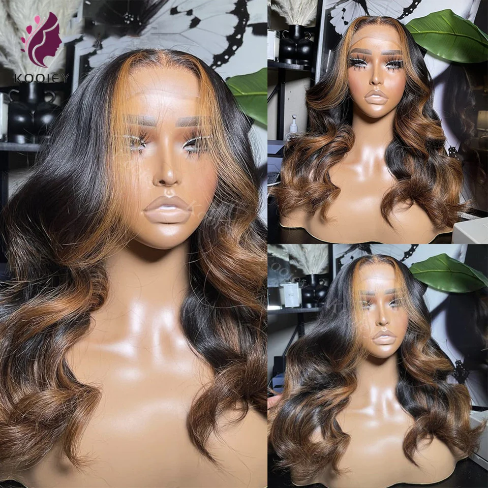 

Highlight Brown Color 13x6 Lace Front Wigs for Women Remy Indian Human Hair Body Wave Glueless 5x5 Lace Wigs Preplucked Hairline