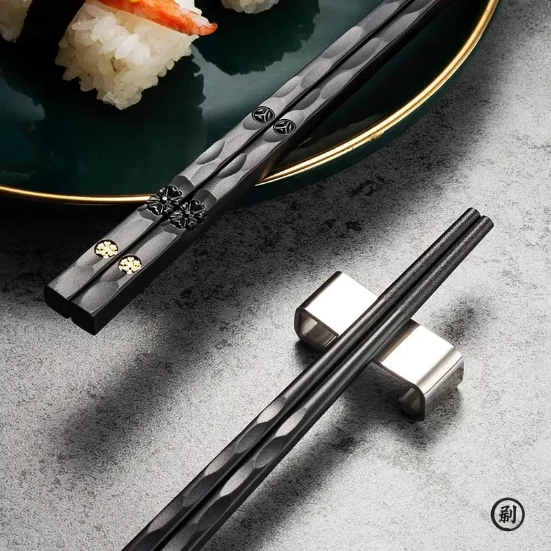 High Quality Japanese Non-Slip Chopsticks 5 Pairs – Korean Style for Home, Hotel, Restaurant & Sushi Use