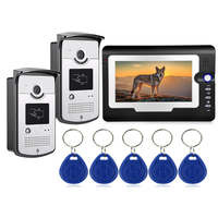 SmartYIBA Video Door Phone 2 Cameras Kits Video Intercom RFID Access Control Home Apartment Security Protection Doorbell